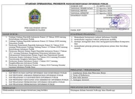 STANDAR OPERASIONAL PROSEDUR PENDOKUMENTASIAN INFORMASI PUBLIK